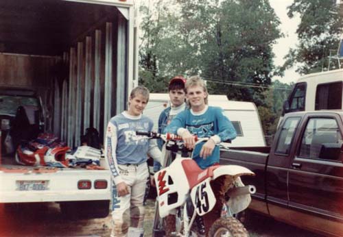 Me (middle) and Todd Bennick with Damon Bradshaw in 1988